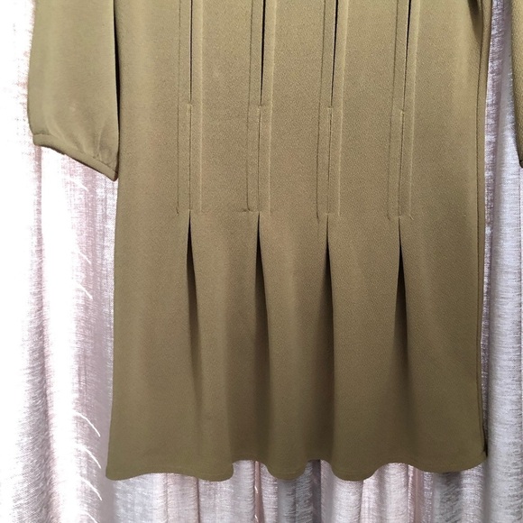 Fossil Olive GreenSeam Detail Mini Dress - Picture 5 of 12